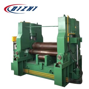 Hydraulic three-roller plate rolling machine