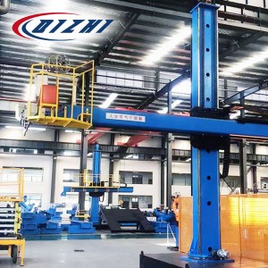 Automatic light duty column and boom welding machine