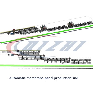 Ligne de production automatique de panneaux à membrane