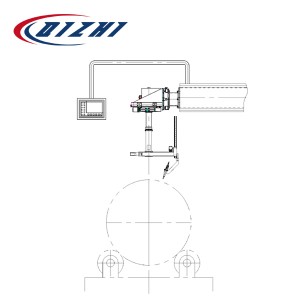 Automatic CNC pressure vessel / boiler nozzle flame cutting machine